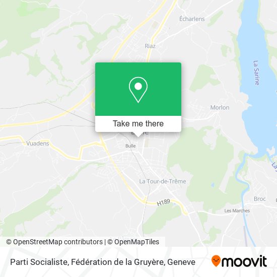 Parti Socialiste, Fédération de la Gruyère map