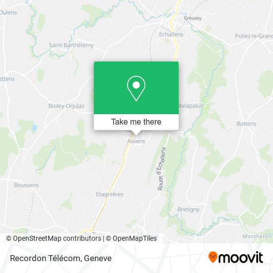 Recordon Télécom map