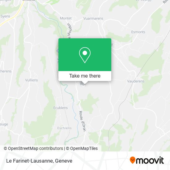 Le Farinet-Lausanne map