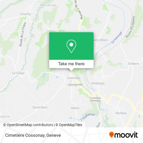 Cimetière Cossonay map