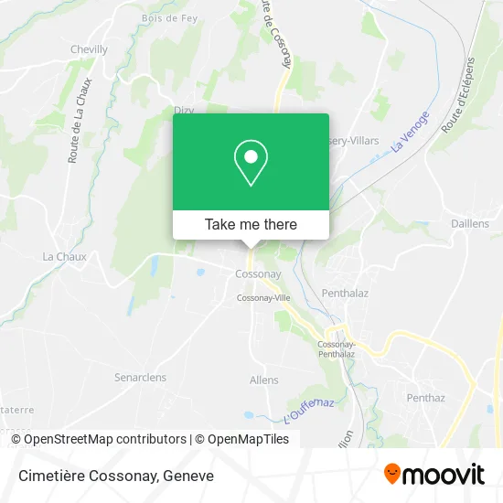 Cimetière Cossonay map