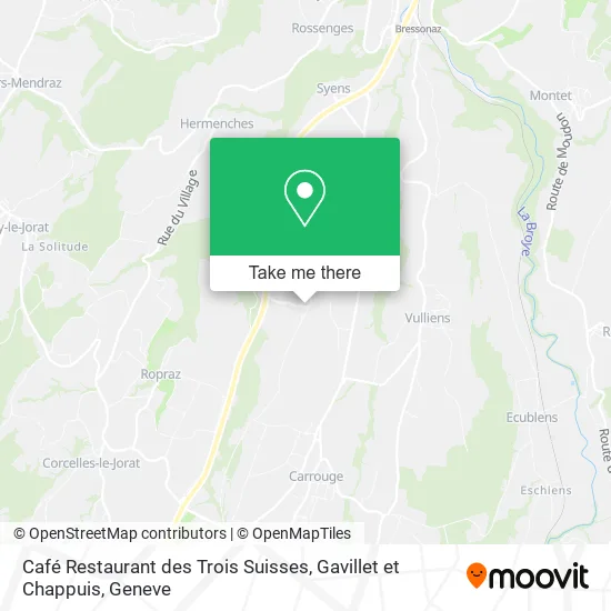 Café Restaurant des Trois Suisses, Gavillet et Chappuis map