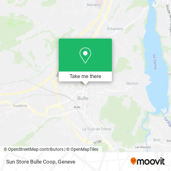 Sun Store Bulle Coop map