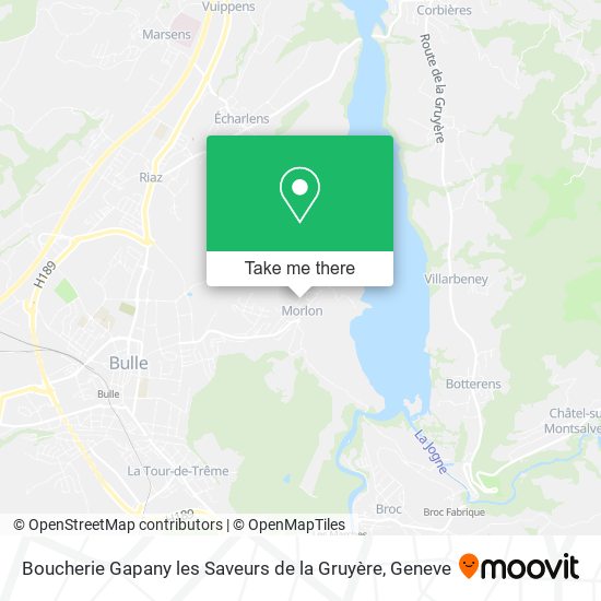 Boucherie Gapany les Saveurs de la Gruyère map