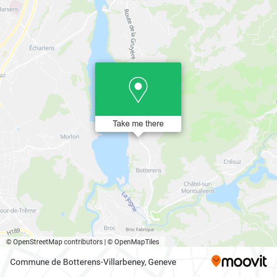 Commune de Botterens-Villarbeney map