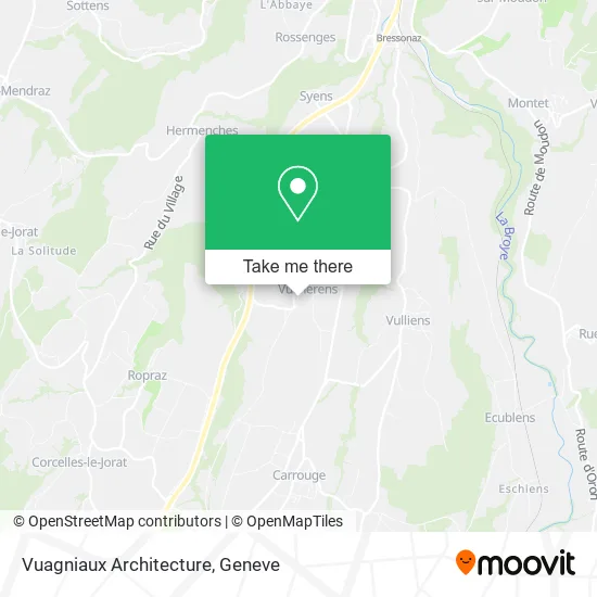 Vuagniaux Architecture map