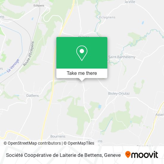 Société Coopérative de Laiterie de Bettens map