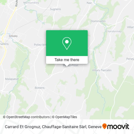 Carrard Et Grognuz, Chauffage-Sanitaire Sàrl map