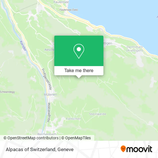 Alpacas of Switzerland map