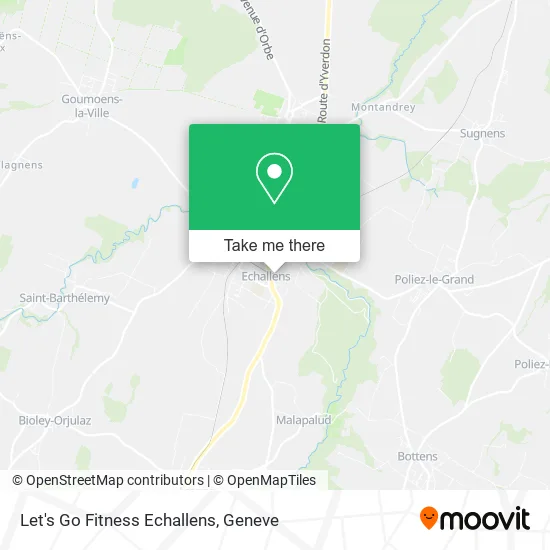 Let's Go Fitness Echallens map