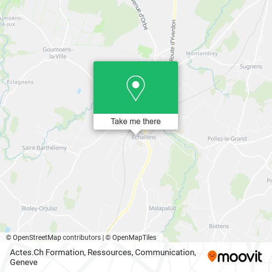 Actes.Ch Formation, Ressources, Communication map