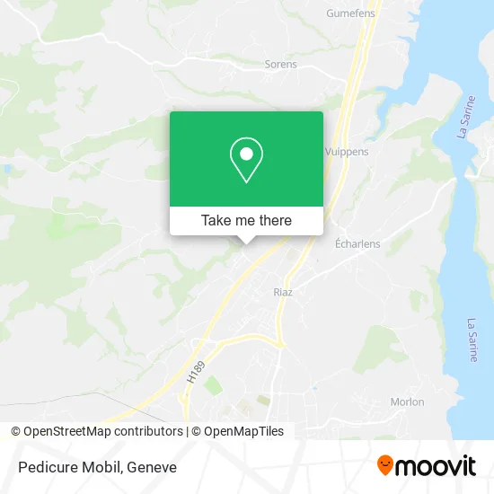 Pedicure Mobil map