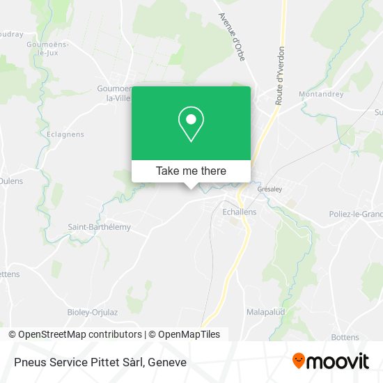 Pneus Service Pittet Sàrl map