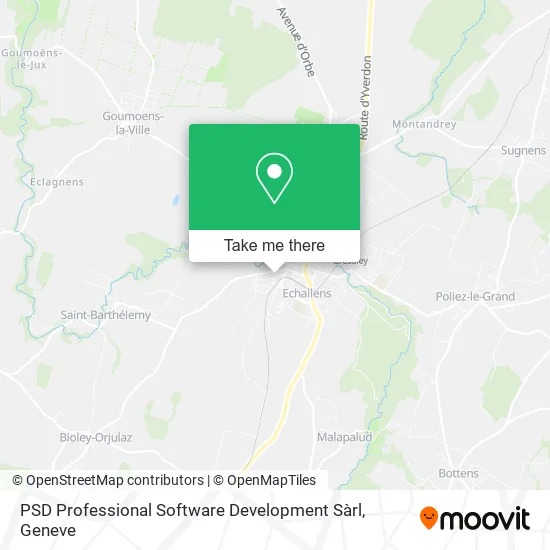 PSD Professional Software Development Sàrl map