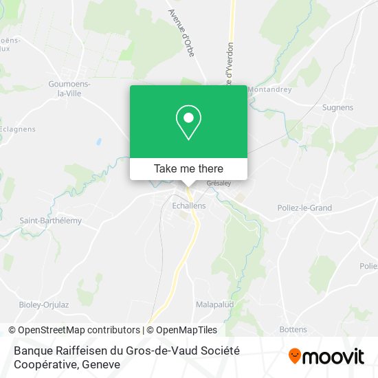 Banque Raiffeisen du Gros-de-Vaud Société Coopérative map