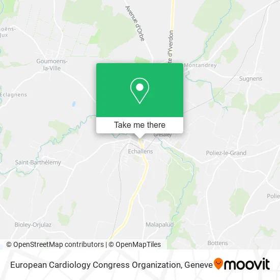 European Cardiology Congress Organization map