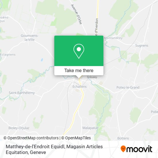 Matthey-de-l'Endroit Equidl, Magasin Articles Equitation map