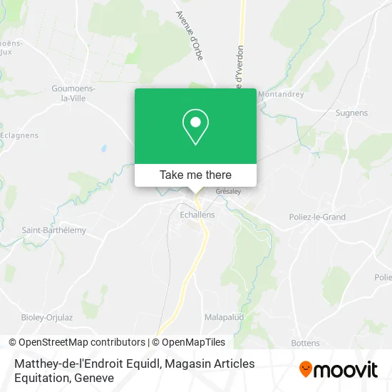 Matthey-de-l'Endroit Equidl, Magasin Articles Equitation map