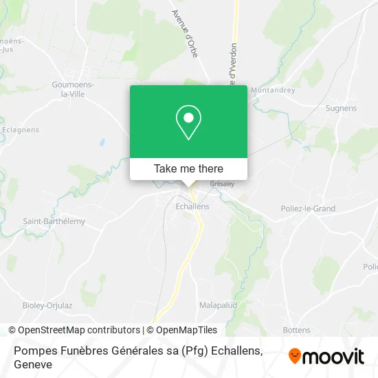 Pompes Funèbres Générales sa (Pfg) Echallens map