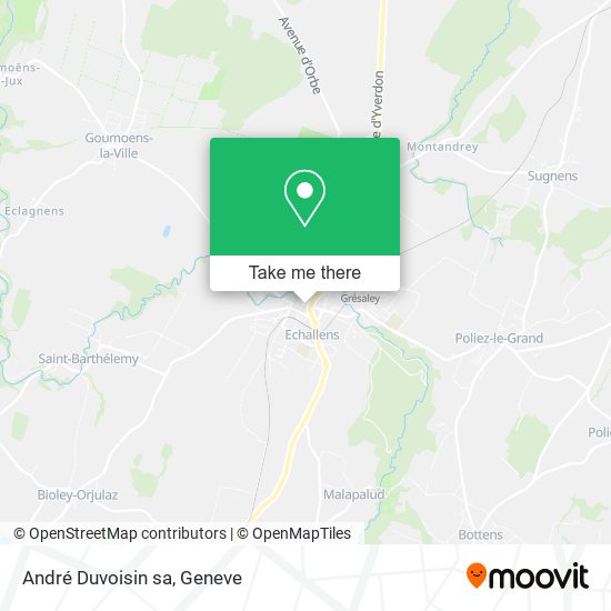 André Duvoisin sa map