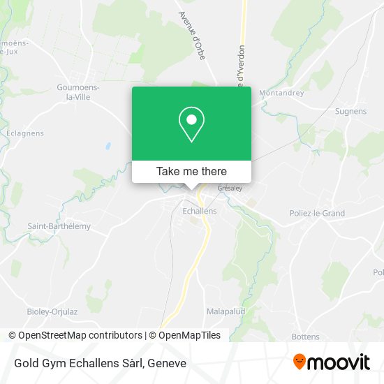 Gold Gym Echallens Sàrl map