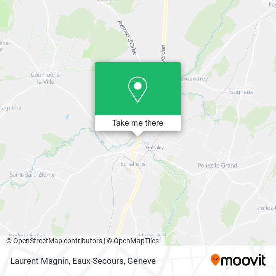 Laurent Magnin, Eaux-Secours map