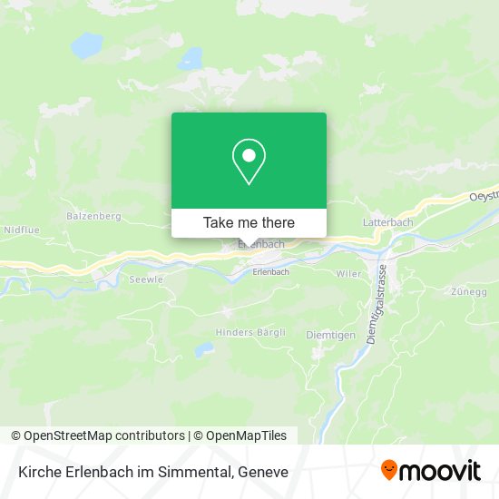 Kirche Erlenbach im Simmental map
