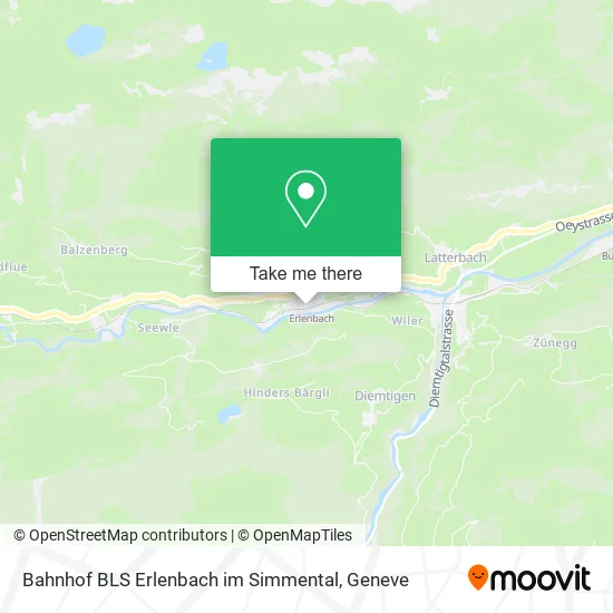 Bahnhof BLS Erlenbach im Simmental map