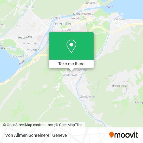 Von Allmen Schreinerei map