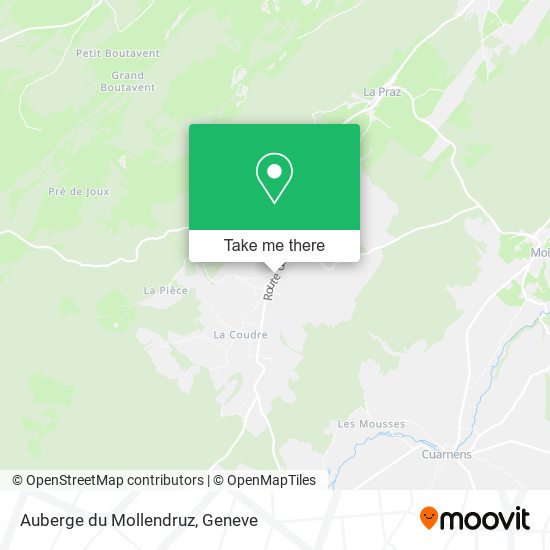 Auberge du Mollendruz map