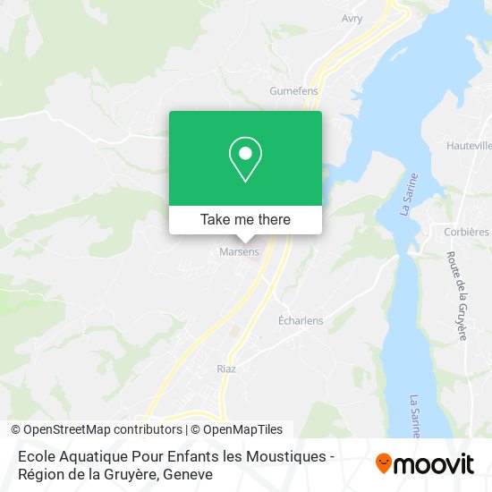 Ecole Aquatique Pour Enfants les Moustiques - Région de la Gruyère map