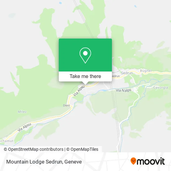 Mountain Lodge Sedrun map