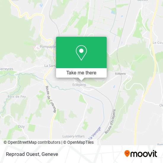 Reproad Ouest map