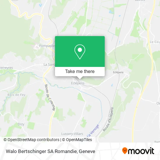Walo Bertschinger SA Romandie map