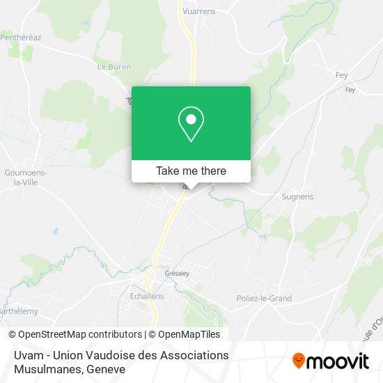 Uvam - Union Vaudoise des Associations Musulmanes map