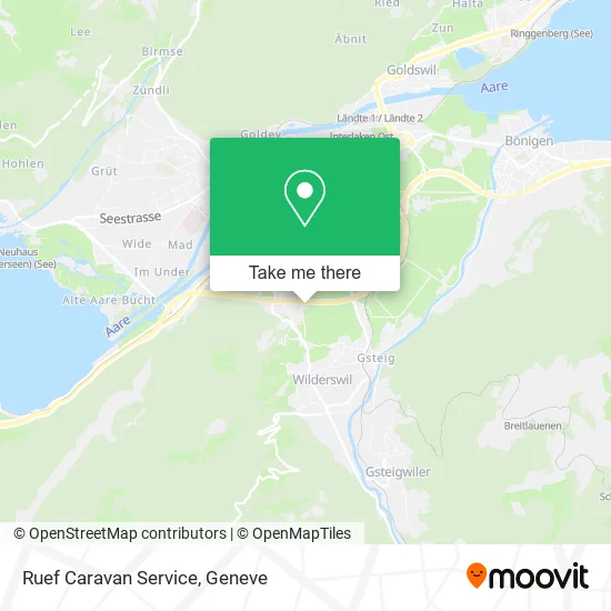 Ruef Caravan Service map