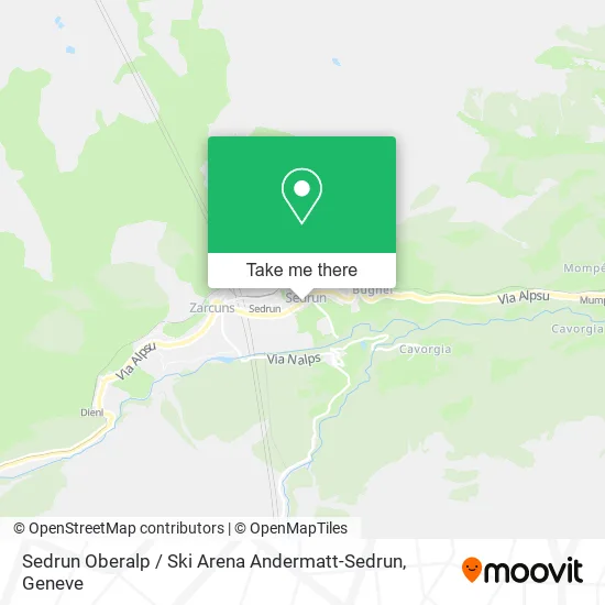 Sedrun Oberalp / Ski Arena Andermatt-Sedrun map