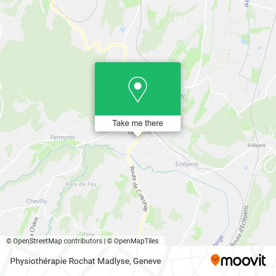 Physiothérapie Rochat Madlyse map