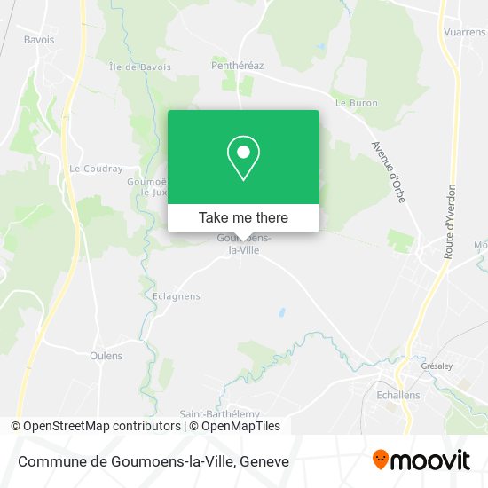 Commune de Goumoens-la-Ville map