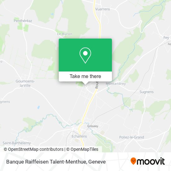 Banque Raiffeisen Talent-Menthue map