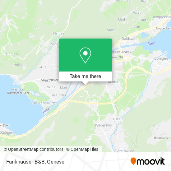 Fankhauser B&B map