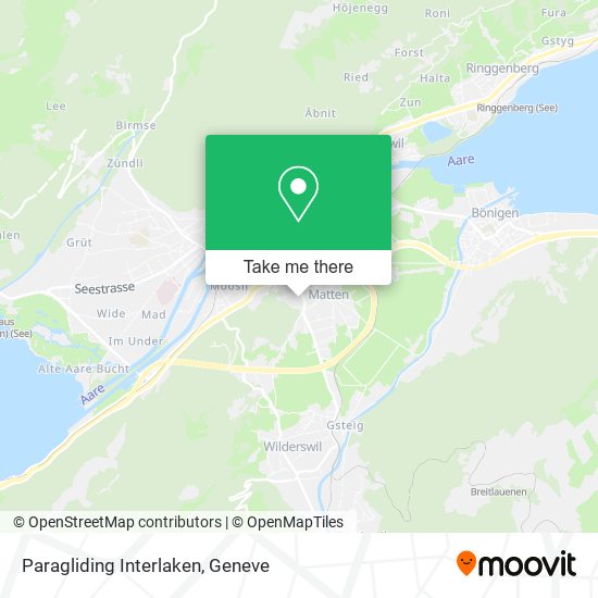 Paragliding Interlaken map