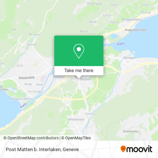 Post Matten b. Interlaken map