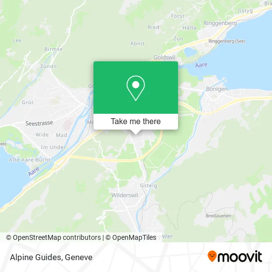 Alpine Guides map