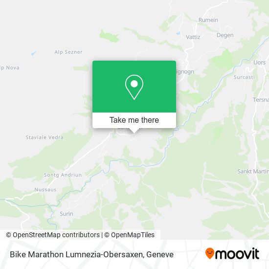 Bike Marathon Lumnezia-Obersaxen map