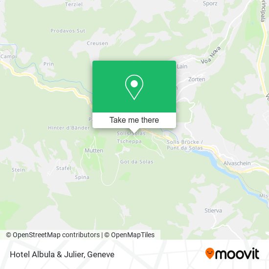 Hotel Albula & Julier map