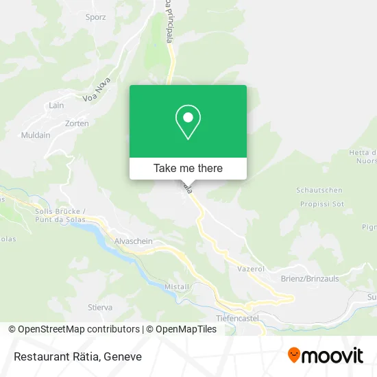 Restaurant Rätia map