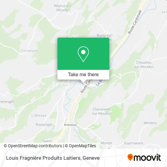 Louis Fragnière Produits Laitiers map