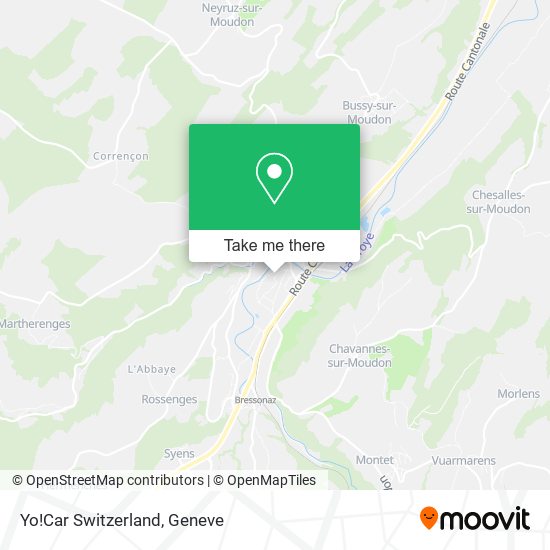 Yo!Car Switzerland map