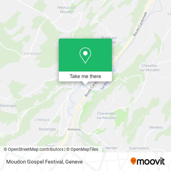 Moudon Gospel Festival map